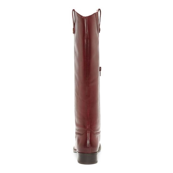 INC Womens Burgundy Goring Fawne Round Toe Block Heel Leather Riding Boot 12 M - Picture 2 of 4